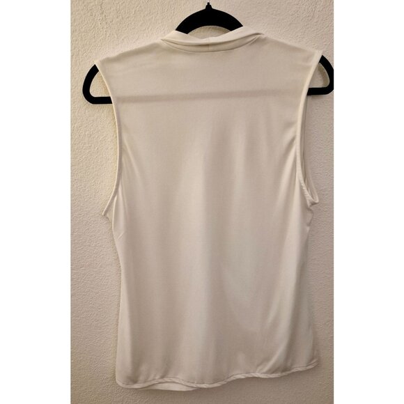 Rachel Roy Twist Front Feminine Sleeveless Cream Blouse Size XL EUC - Picture 4 of 7